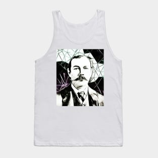 Arthur Conan Doyle Black and White Portrait | Arthur Conan Doyle Artwork 4 Tank Top